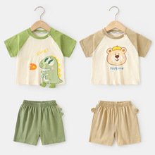 婴儿衣服休闲短袖短裤套装夏装男童女宝宝儿童外出服两件套Y8808