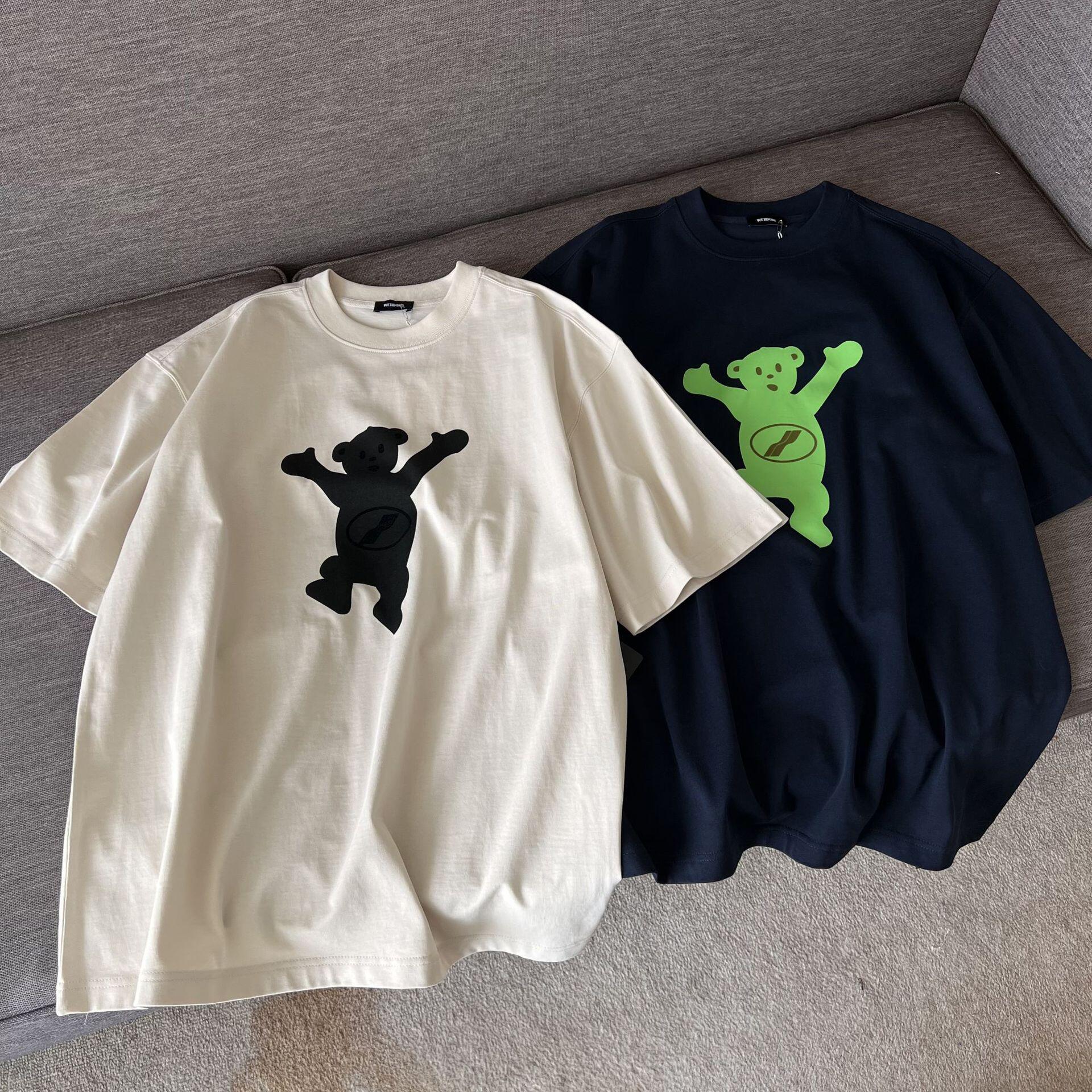 we11done 2022夏季限定款teddy小熊宽松短袖t恤小众男女同款潮