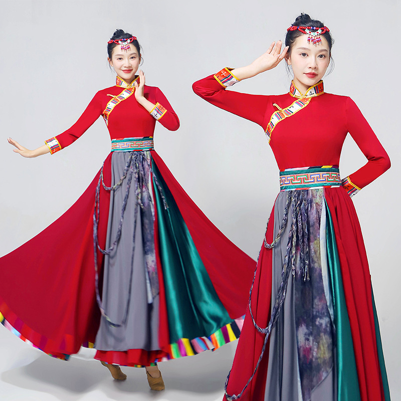 小莹老师次仁拉索藏族舞蹈演出服装女2023新款艺考民族演出服