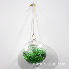 透明球塑料球 可装丝线 空心圆球圣诞球橱窗吊球创意圣诞装饰挂饰