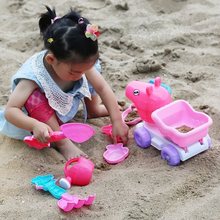 儿童沙滩玩具套装玩沙子挖沙男孩女孩宝宝沙漏铲子和桶决明子工具