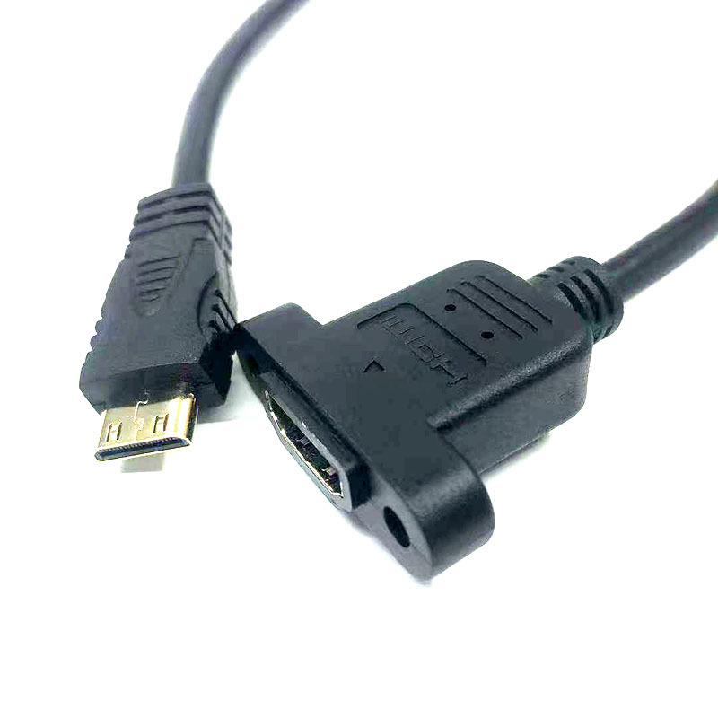 minihdmi转hdmi高清线c口转hdmi电脑电视转接线 hdmi转mini线
