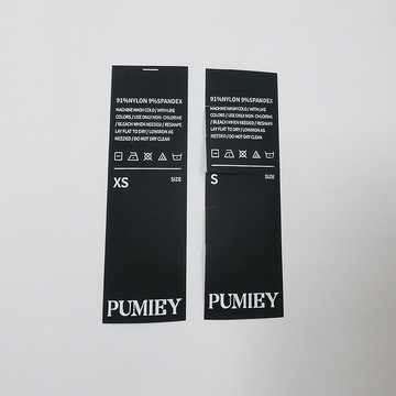 黑色手撕带丝印服装辅料可撕水洗标领标记号撕除洗唛玩具衣服唛头