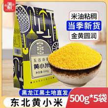 新东北黄小米500g*5 五谷杂粮吃的小黄米黑龙江粮食糯小米特产