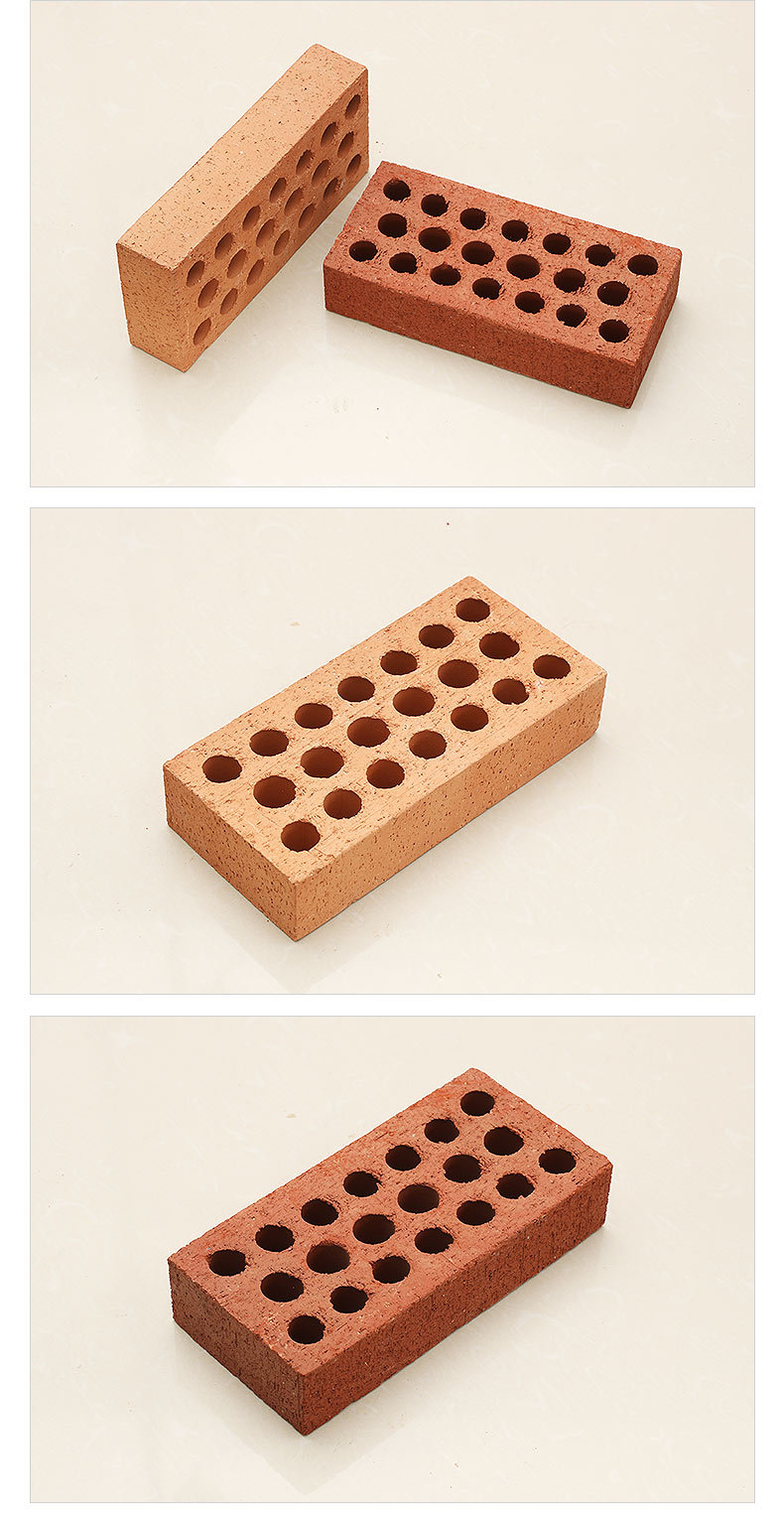 多孔装饰清水砖仿古民宿建筑砌墙铺地景观砖通体陶土烧结清水砖