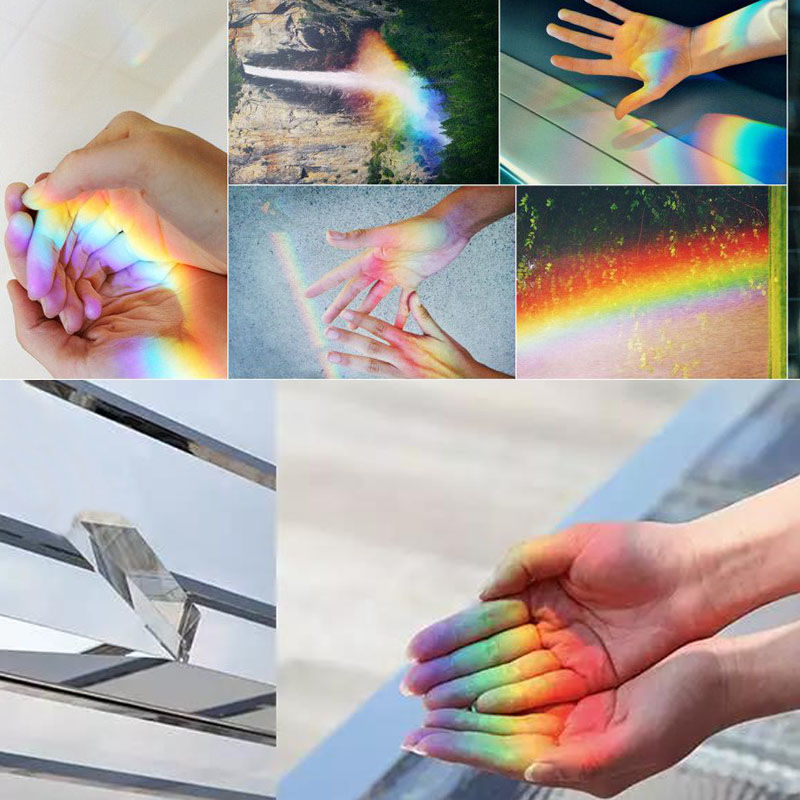 彩虹制造机三棱镜中学生热卖彩色学生实验光学玻璃镜片多边形