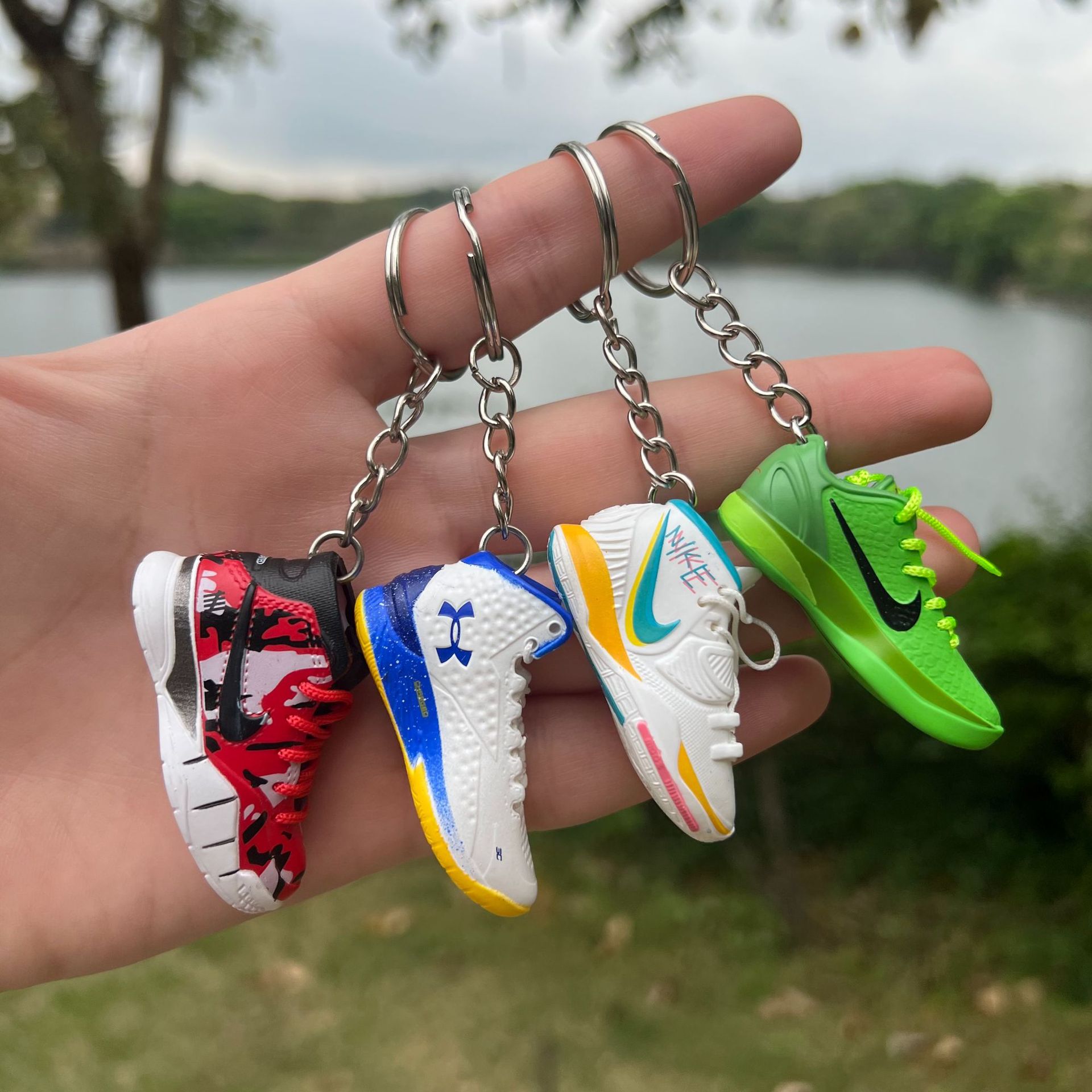 欧美跨境aj钥匙扣球星系列科比詹姆斯库里欧文立体3d空