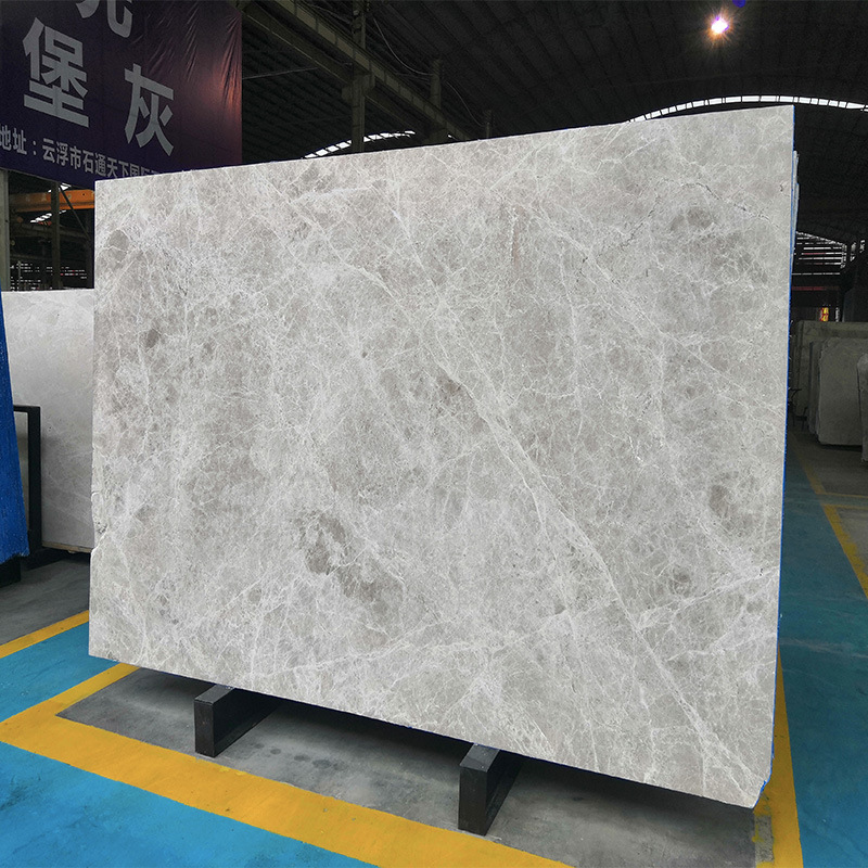 灰色大理石北极光 圆柱异型线条 洗手台 窗台 水刀拼花楼梯踏步