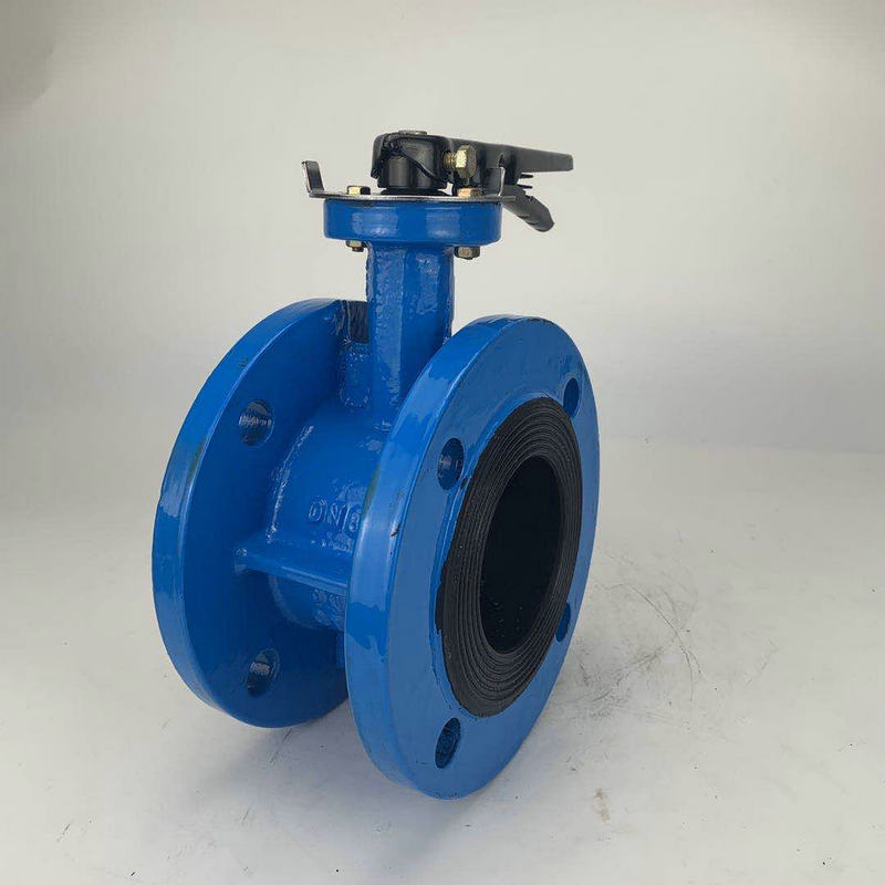 d41x-16手柄法兰蝶阀,铸铁304板软密封法兰蝶阀