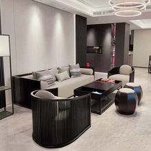 新中式沙发组合鸡翅木实木简约客厅大小户型万物样板房家具