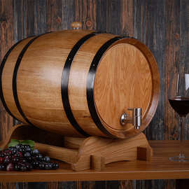 跨境 20l升橡木酒桶无胆烘烤oak barrel红酒葡萄酒桶木桶
