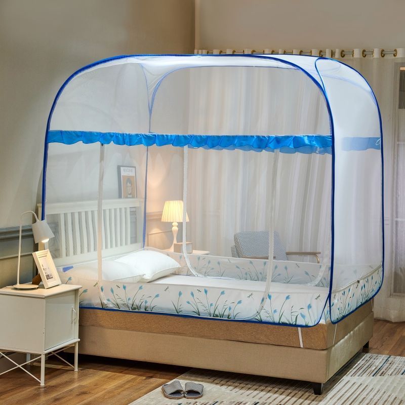 蒙古包钢丝蚊帐1.2米单人防摔1.5米1.8m床家用加密帐篷-阿里巴巴