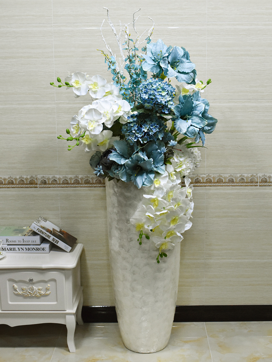 大型家用欧式客厅落地大花瓶仿真花艺套装酒店插花装饰品假花摆件