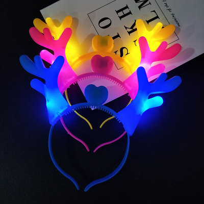 Luminous Headband Concert Light Stick Crown Horn Headdress Activity Props Night Market Stall Luminous Toys