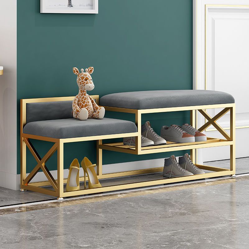 la北欧入户门换鞋凳鞋柜一体家用门口简约现代软包坐垫穿鞋凳带鞋