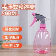 家用手压式喷淋壶500ml 小型浇花喷水壶花卉喷雾壶厂家直销