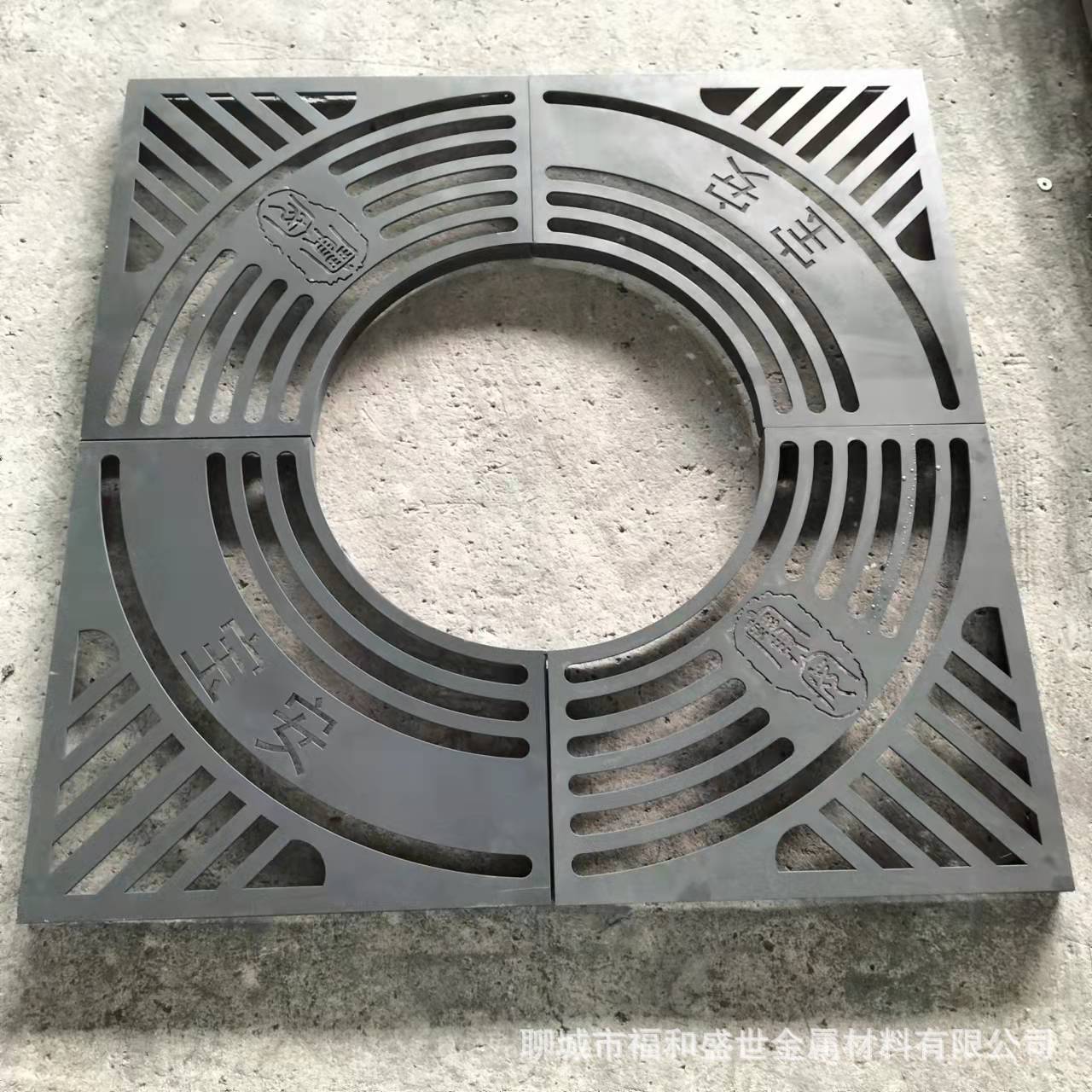 厂家球墨铸铁树池篦子 铁艺护树板 定制小区街道树坑树穴盖板