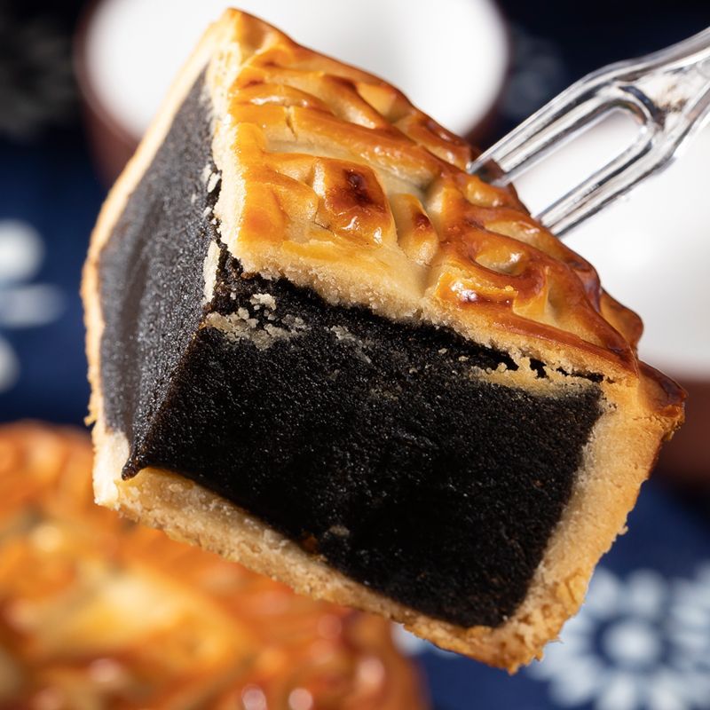 广式纯正黑豆沙非红豆沙老式手工月饼散装中秋节一件代发