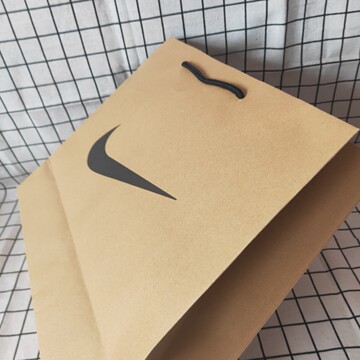 现货 耐克nike加厚超大羽绒棉服牛皮纸袋手提袋 潮牌购物袋礼品袋