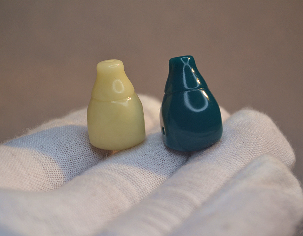 新春工艺13-14mm雪巴西施壶一体三通 琉璃佛头diy配饰