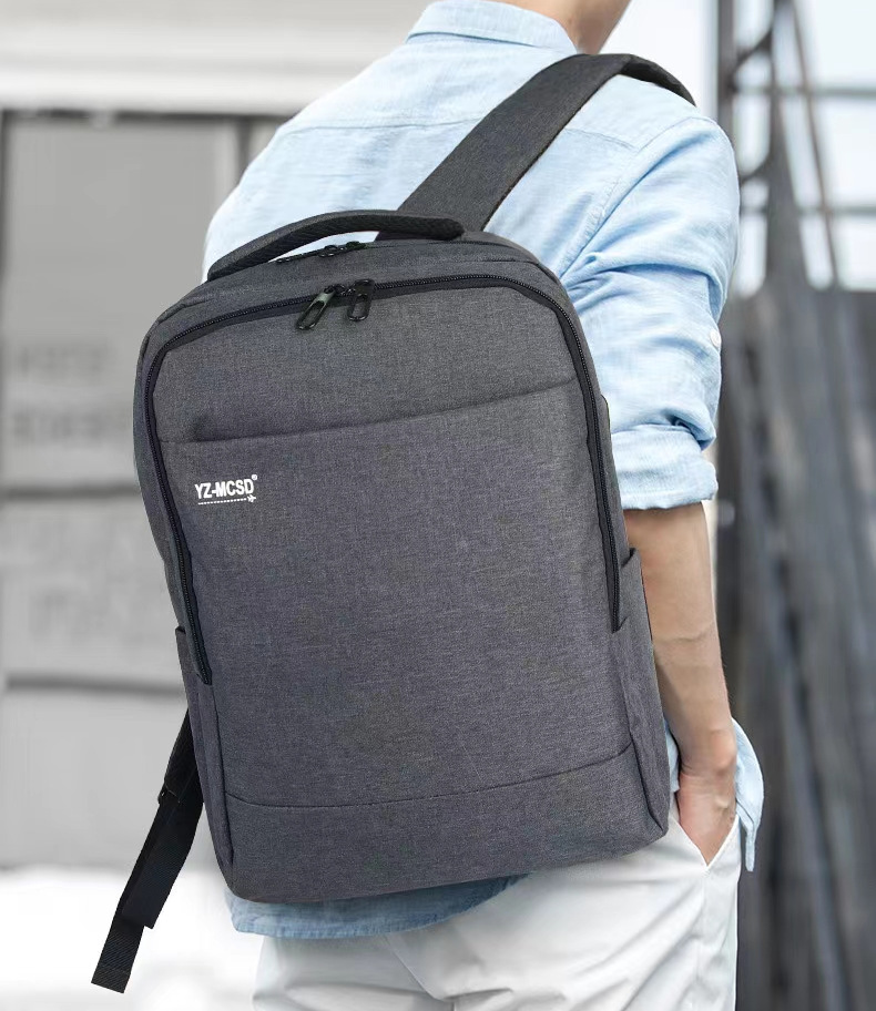 商务电脑背包简约笔记本包短途出差双肩包男士上班族包包2021新款