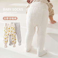 冬季新款加绒加厚婴儿打底裤保暖儿童连裤袜女童裤袜宝宝打底袜