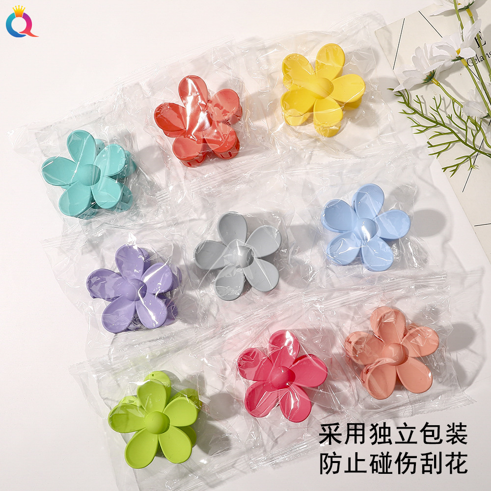 Qiyue Spring and Summer Candy Color Hair Clip Sweet Flowers Clamp Hairpin Wholesale Fresh Hair Claw Updo Hair Clip Hair Accessories