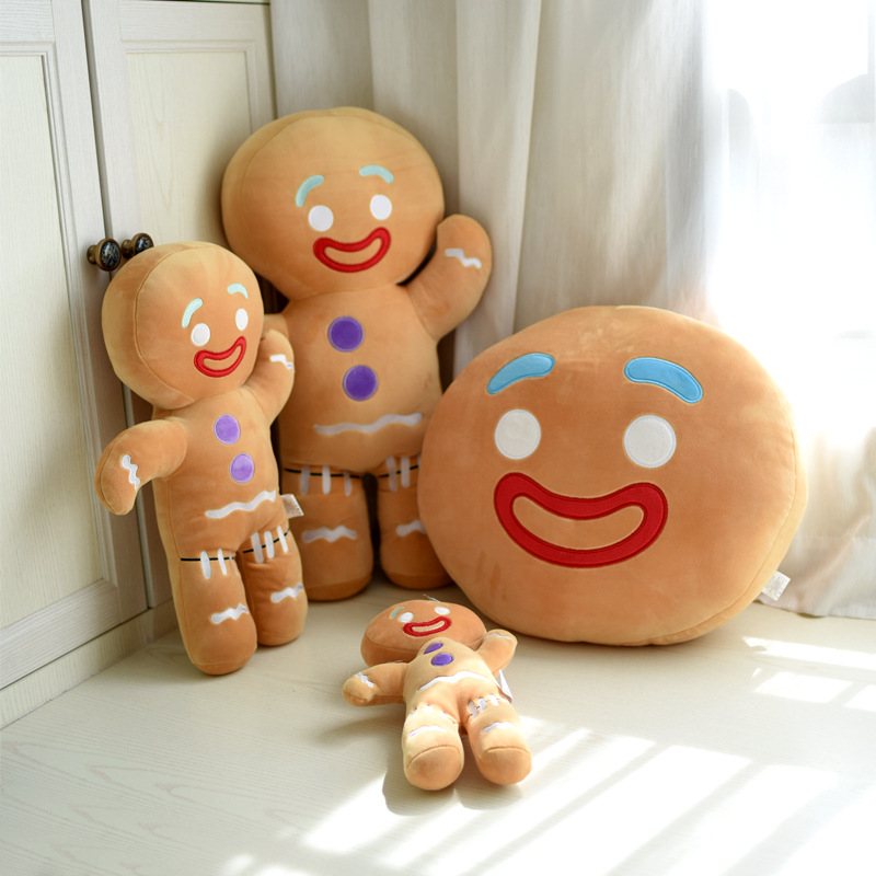 ins饼干姜饼人饼干床头抱枕靠枕靠垫毛绒公仔家居圣诞节礼物-阿里巴巴
