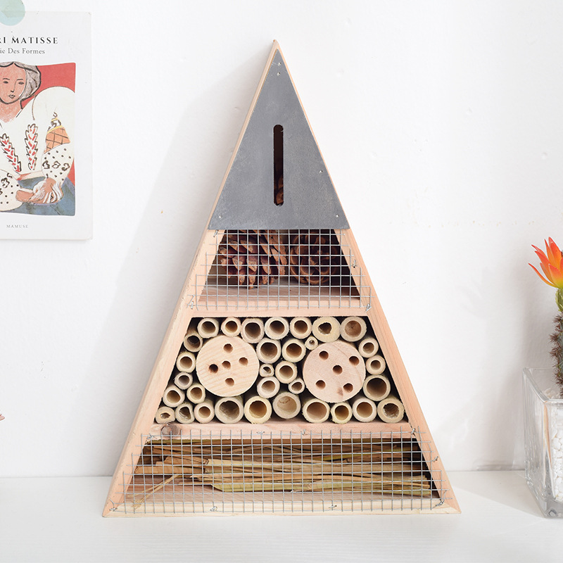 户外装饰木质昆虫屋蝴蝶窝创意庭院装饰木制品昆虫窝昆虫旅馆批发