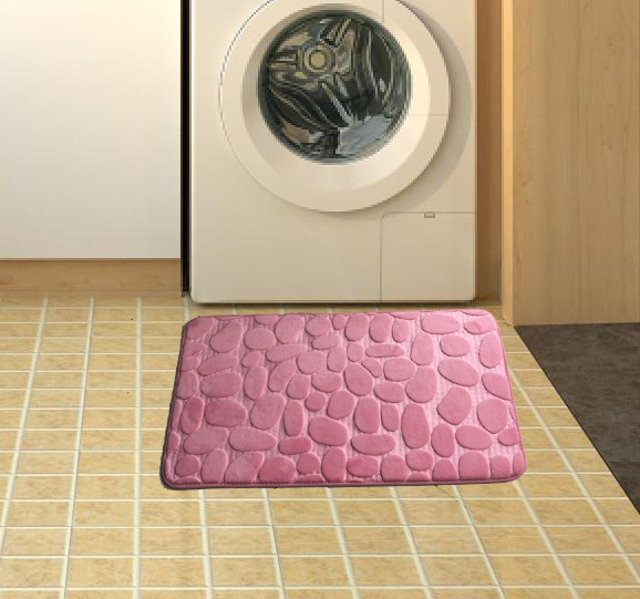 Cross-Border Delivery Amazon Hot Sale Cobblestone Toilet Three-Piece Suit Bathroom Absorbent Non-Slip Carpet Floor Mat