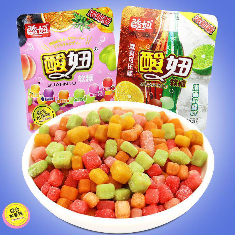 乐潮酸妞软糖爆酸水果味糖果小包装高颜值网红糖休闲零食袋装