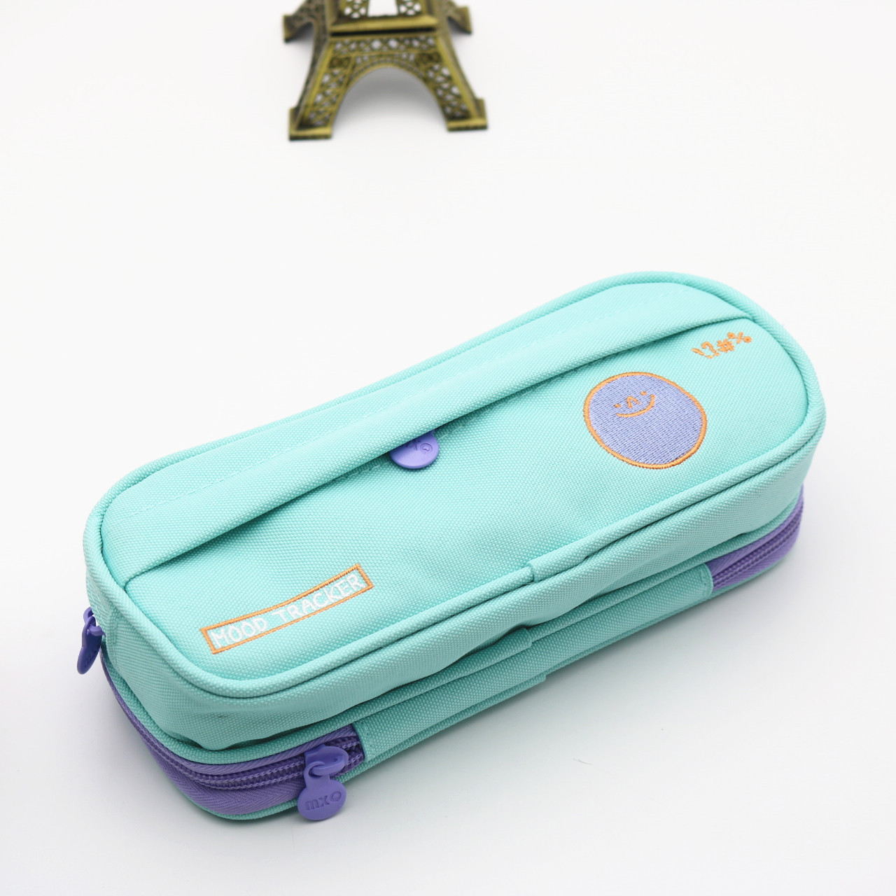 批发创意时尚三层牛津布笔袋心情物语收纳袋铅笔袋学生文具5201