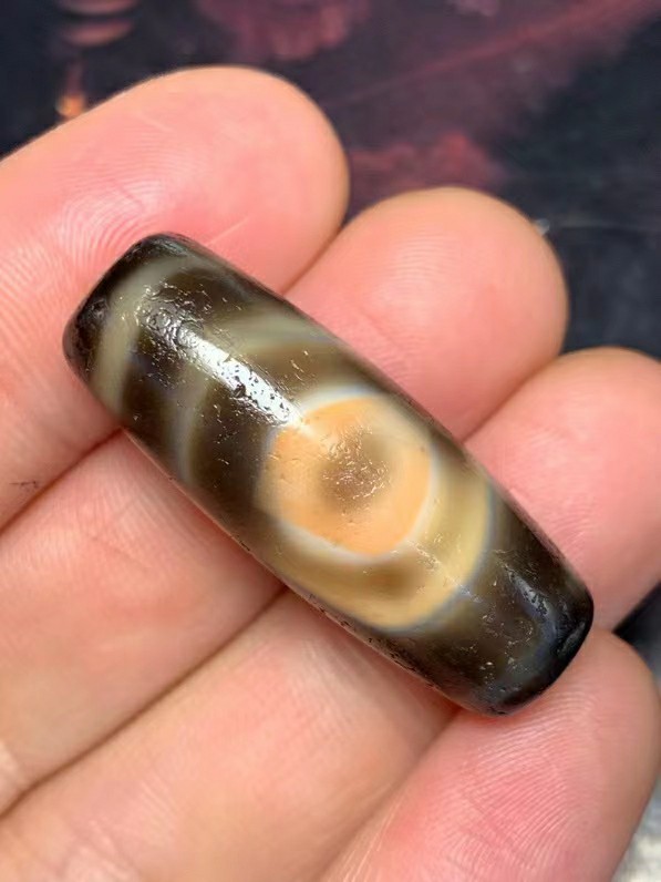 三眼天珠财富藏族财神天珠福禄寿三星拱照三宝加护财富ty4a21