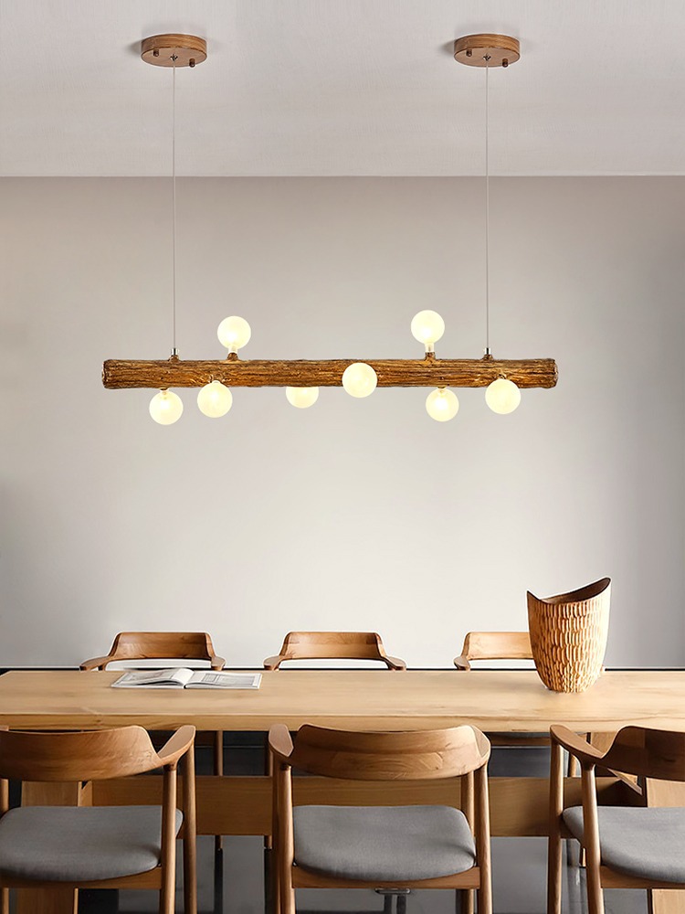 北欧餐厅灯创意个性禅意日式侘寂风树枝木头吧台民宿茶室装饰吊灯