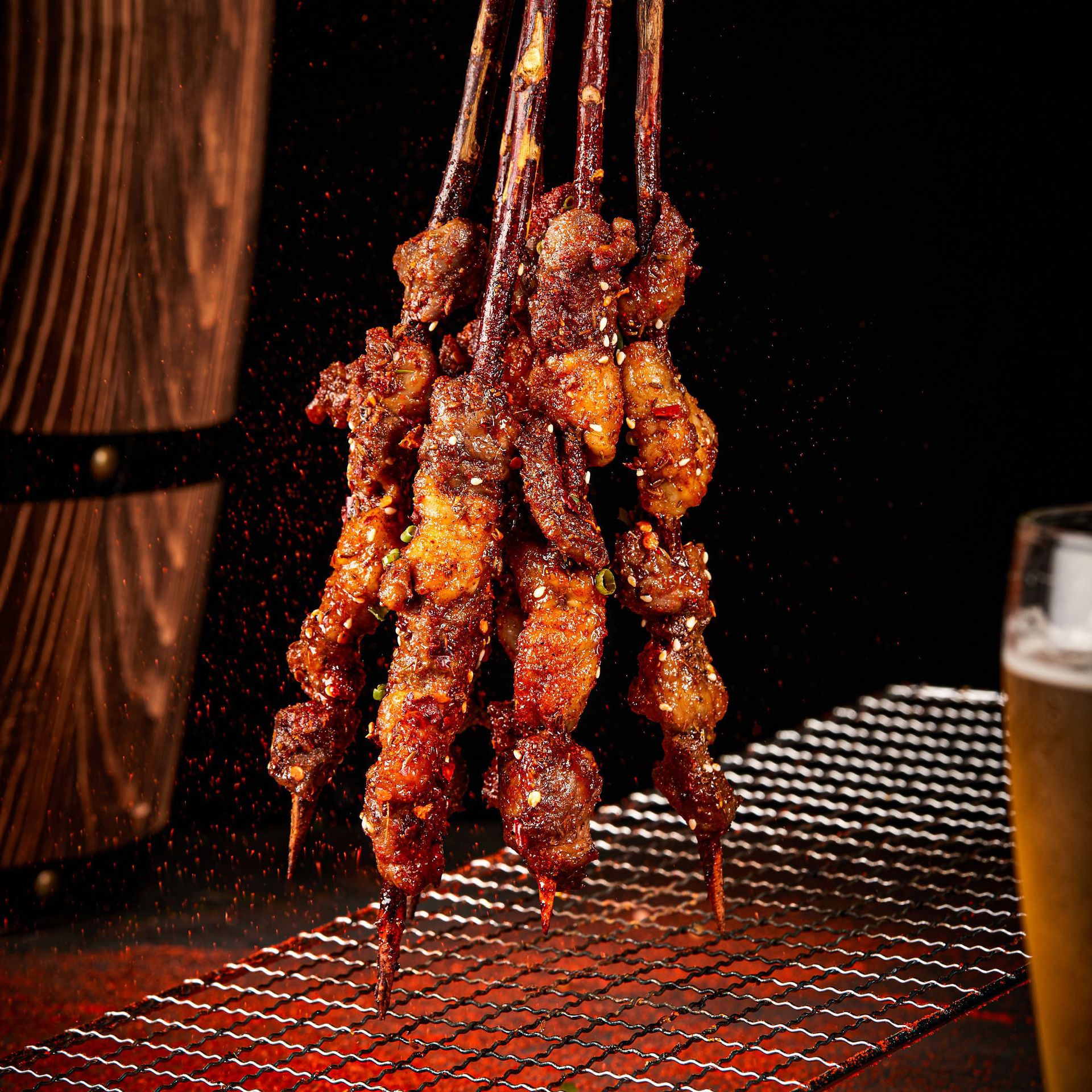 西北红柳羊肉串羔羊肉串原切后腿烧烤食材户外烤肉生鲜半成品冷冻