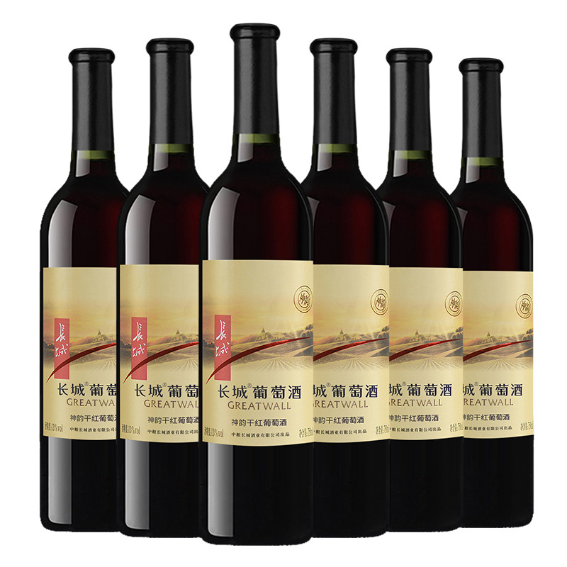 中粮长城干红葡萄酒红酒神韵干红整箱装山东烟台国产酒750ml*6瓶