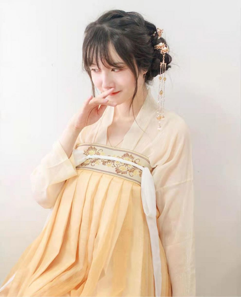 正品原创汉服女冬季唐制齐胸襦裙古装中国风大袖衫古风超仙气飘逸