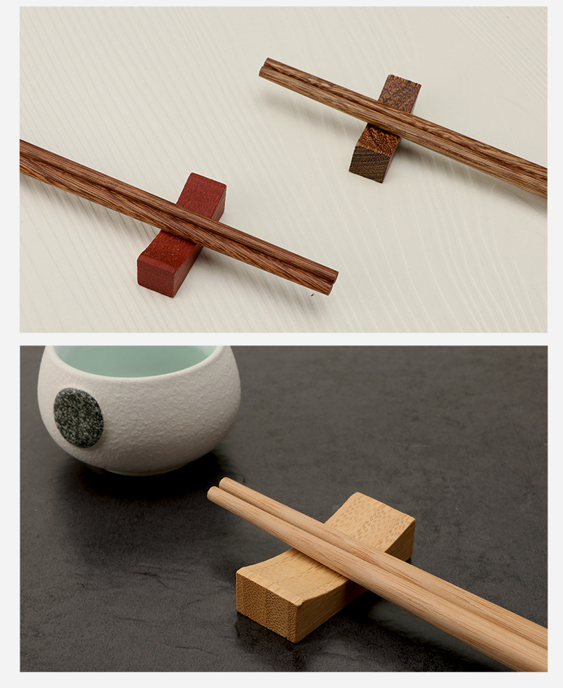 鸡翅木筷架筷托筷拖筷子托架红檀木日式枕式公筷架创意竹制放筷架
