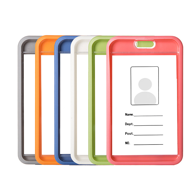 优和卡套6025 6026橡胶卡套员工证件卡套证件卡挂绳印制logo印字