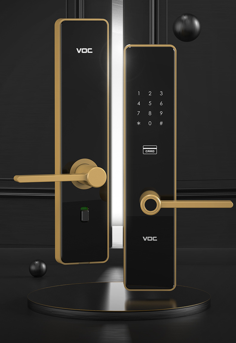 voc指纹锁家用防盗门锁天猫精灵智能锁电子锁密码锁木门x6