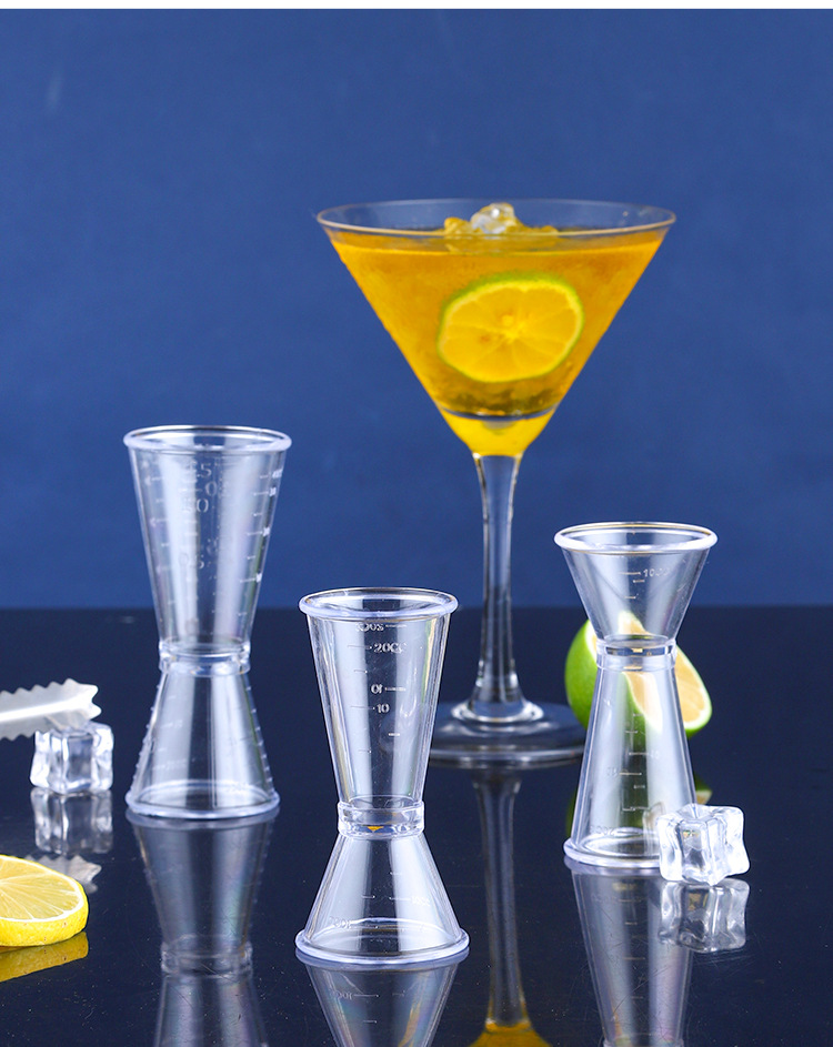 树脂双头盎司量杯调酒盎司杯奶茶店专用安士量酒杯鸡尾酒吧台器具