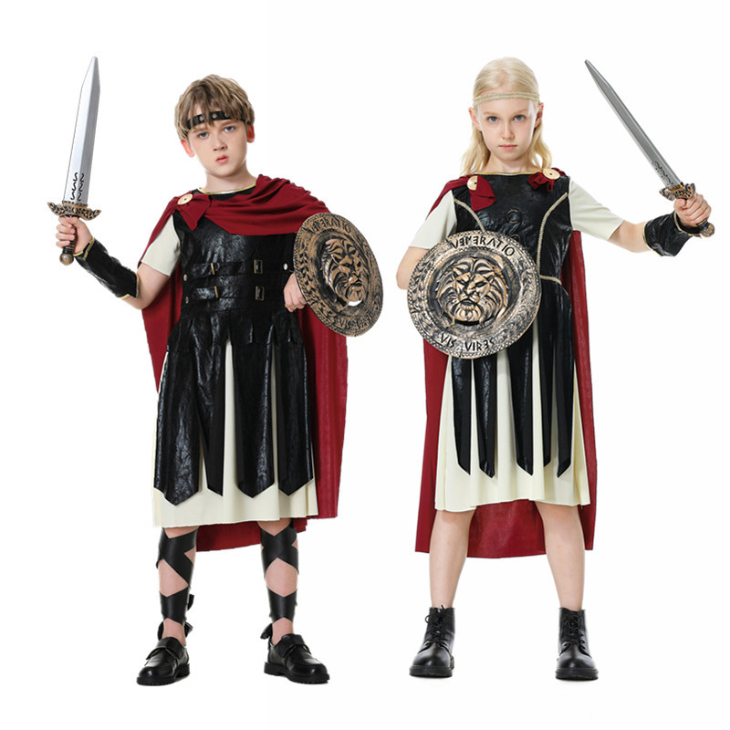 万圣节服装斯巴达勇士服装角色扮演古罗马角斗士服cosplay表演服