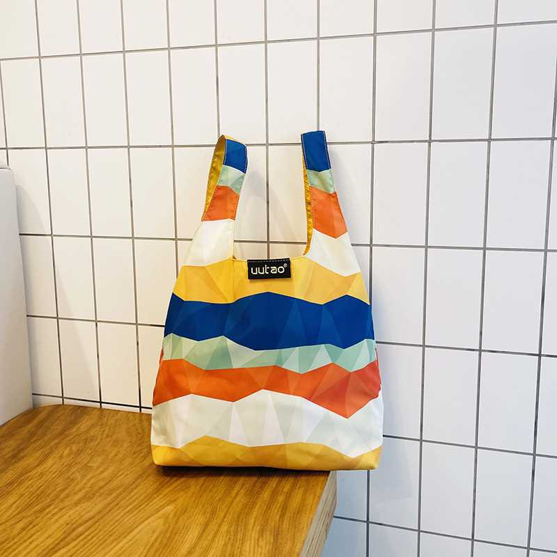 轻便包袋手提可折叠环保袋mini小号布袋子遛弯手提袋子跨境专供代