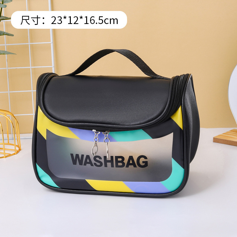 Pvc New Transparent Makeup Wash Bag Portable Bath Waterproof Large Capacity Storage Travel Bag Cosmetic Bag Wholesale