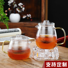 高硼硅玻璃茶壶套装耐高温家用煮茶壶过滤泡茶壶轻奢养生花茶壶