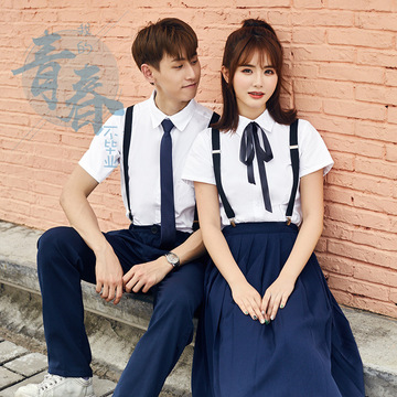 韩版校服初高中学生装校园运动会班服夏季学院风班服毕业演出服装