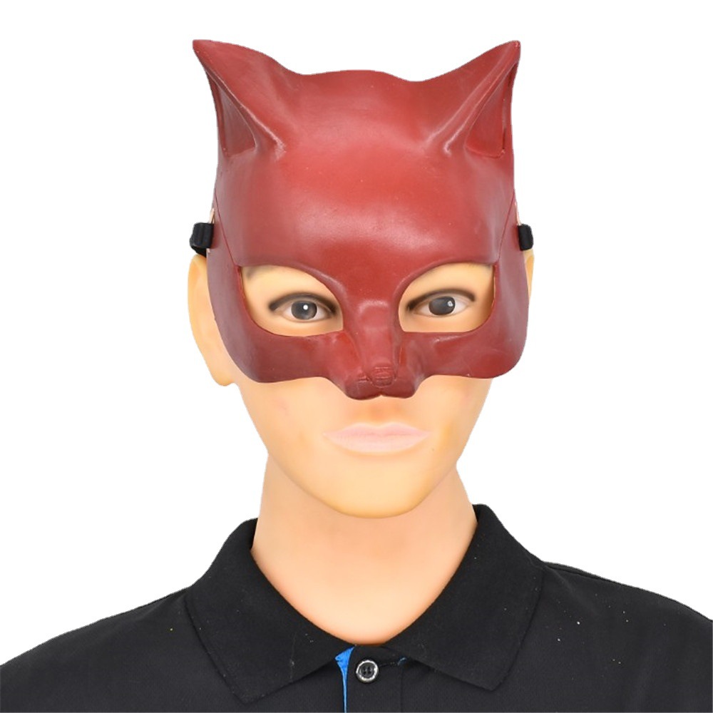 新怪盗女神面异闻录5明智吾郎面罩具cos游戏动漫半脸乳胶脸谱红色