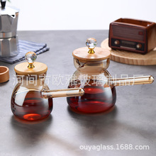 土耳其手工高硼硅耐热玻璃咖啡壶摩卡茶壶明火保温跨境手冲分享壶