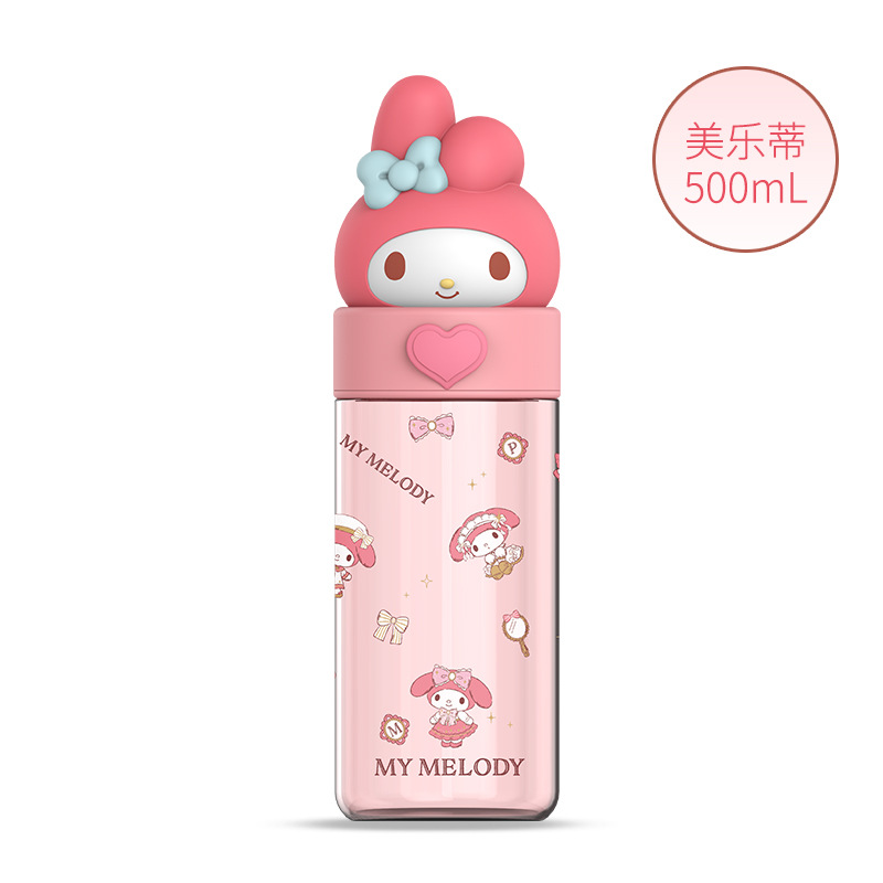 Aikesi Factory Genuine IP Cartoon Sanrio Series Doll Sports Bottle 500ml Portable Direct Drink Plastic Cup