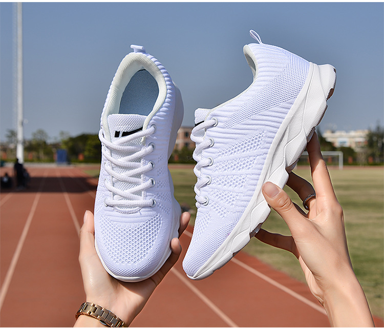 中考体育考试初中生轻便软底运动鞋女学生跳远跑步跳绳校园小白鞋